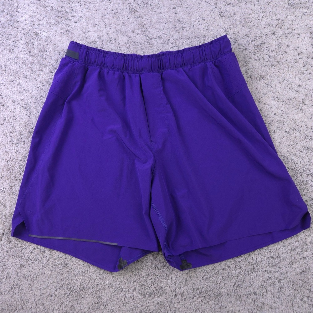 Lululemon Surge Shorts Mens Small Running Unlined Black Training Purple M7A99S